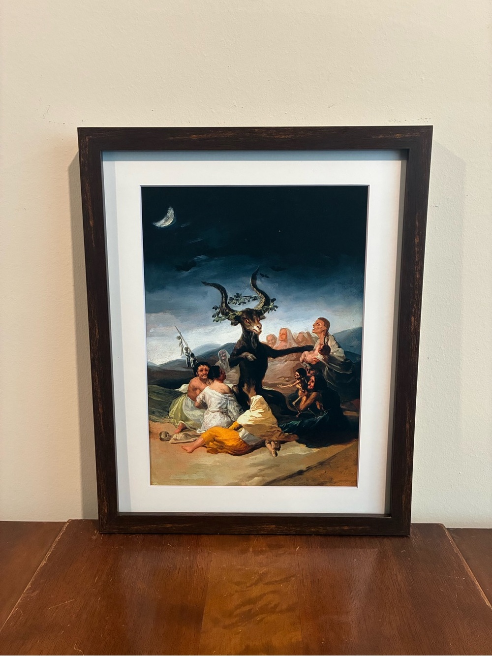 Witches Sabbath Goya Brown Framed Print 12x15 Spanish Wall Art Devil Witch